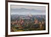 Dawn over Ancient Temples from Hot Air Balloon-Stuart Black-Framed Photographic Print