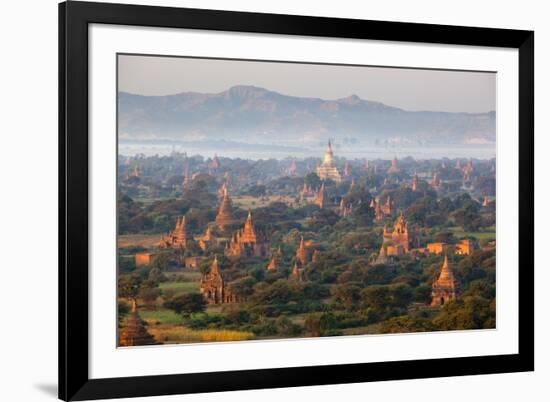 Dawn over Ancient Temples from Hot Air Balloon-Stuart Black-Framed Photographic Print