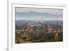 Dawn over Ancient Temples from Hot Air Balloon-Stuart Black-Framed Photographic Print