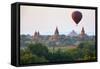 Dawn over Ancient Temples from Hot Air Balloon-Stuart Black-Framed Stretched Canvas