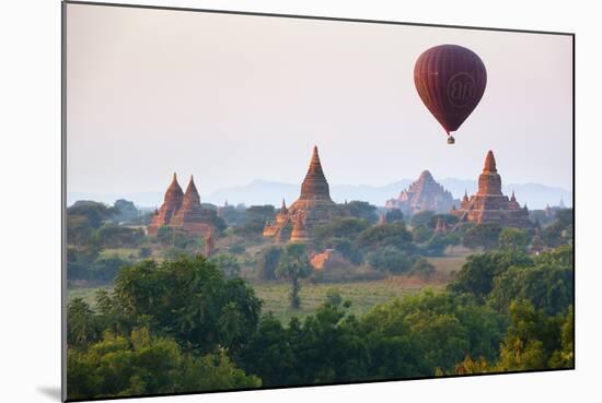 Dawn over Ancient Temples from Hot Air Balloon-Stuart Black-Mounted Photographic Print