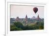 Dawn over Ancient Temples from Hot Air Balloon-Stuart Black-Framed Photographic Print