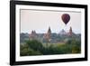 Dawn over Ancient Temples from Hot Air Balloon-Stuart Black-Framed Photographic Print