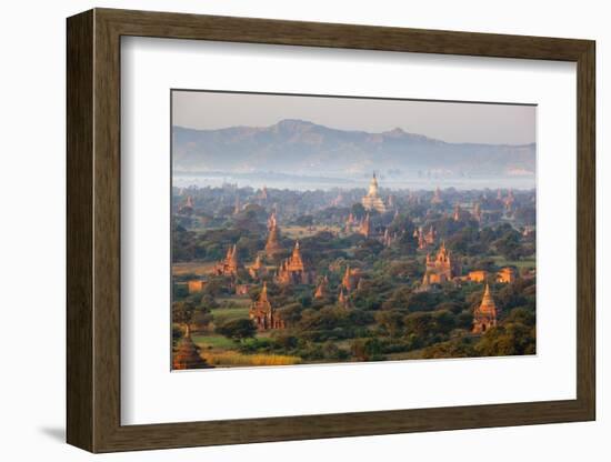 Dawn over Ancient Temples from Hot Air Balloon-Stuart Black-Framed Photographic Print