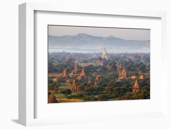 Dawn over Ancient Temples from Hot Air Balloon-Stuart Black-Framed Photographic Print