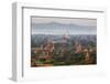 Dawn over Ancient Temples from Hot Air Balloon-Stuart Black-Framed Photographic Print