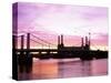 Dawn Over Battersea Power Station and Chelsea Bridge, London, England, United Kingdom-Nick Wood-Stretched Canvas