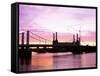 Dawn Over Battersea Power Station and Chelsea Bridge, London, England, United Kingdom-Nick Wood-Framed Stretched Canvas
