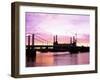 Dawn Over Battersea Power Station and Chelsea Bridge, London, England, United Kingdom-Nick Wood-Framed Photographic Print