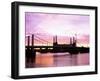 Dawn Over Battersea Power Station and Chelsea Bridge, London, England, United Kingdom-Nick Wood-Framed Photographic Print