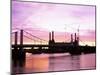 Dawn Over Battersea Power Station and Chelsea Bridge, London, England, United Kingdom-Nick Wood-Mounted Photographic Print