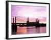 Dawn Over Battersea Power Station and Chelsea Bridge, London, England, United Kingdom-Nick Wood-Framed Photographic Print