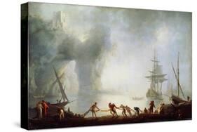 Dawn over Capri. Mist, C1745-Claude Joseph Vernet-Stretched Canvas