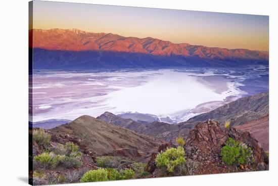 Dawn over Death Valley from Dante's View, Death Valley National Park, California, USA-Russ Bishop-Stretched Canvas