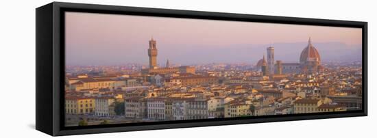 Dawn Over Florence Showing the Duomo and Uffizi, Tuscany, Italy-Lee Frost-Framed Stretched Canvas