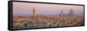 Dawn Over Florence Showing the Duomo and Uffizi, Tuscany, Italy-Lee Frost-Framed Stretched Canvas