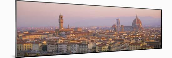 Dawn Over Florence Showing the Duomo and Uffizi, Tuscany, Italy-Lee Frost-Mounted Photographic Print