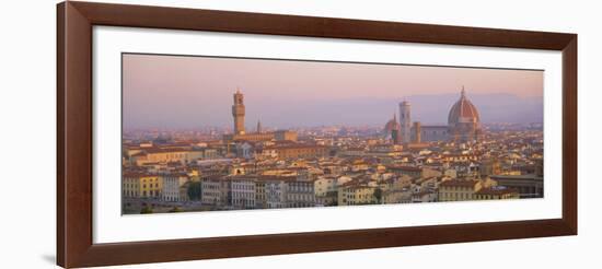 Dawn Over Florence Showing the Duomo and Uffizi, Tuscany, Italy-Lee Frost-Framed Photographic Print