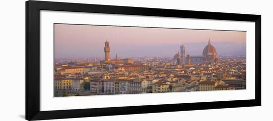 Dawn Over Florence Showing the Duomo and Uffizi, Tuscany, Italy-Lee Frost-Framed Photographic Print