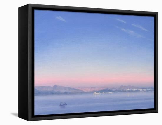 Dawn over Lake Piccola-Derek Hare-Framed Stretched Canvas