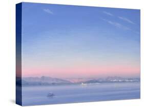 Dawn over Lake Piccola-Derek Hare-Stretched Canvas