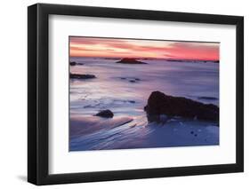 Dawn over the Atlantic Ocean in Rye, New Hampshire. Wallis Sands SP-Jerry & Marcy Monkman-Framed Photographic Print