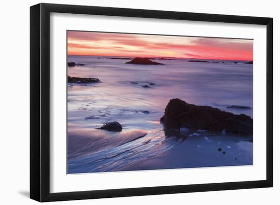 Dawn over the Atlantic Ocean in Rye, New Hampshire. Wallis Sands SP-Jerry & Marcy Monkman-Framed Photographic Print