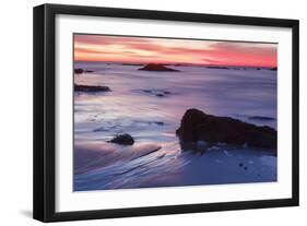 Dawn over the Atlantic Ocean in Rye, New Hampshire. Wallis Sands SP-Jerry & Marcy Monkman-Framed Photographic Print