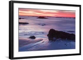 Dawn over the Atlantic Ocean in Rye, New Hampshire. Wallis Sands SP-Jerry & Marcy Monkman-Framed Photographic Print