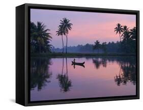 Dawn over the Backwaters, Near Alappuzha (Alleppey), Kerala, India, Asia-Stuart Black-Framed Stretched Canvas