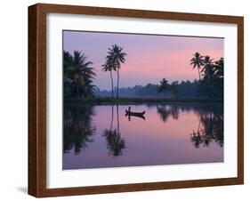 Dawn over the Backwaters, Near Alappuzha (Alleppey), Kerala, India, Asia-Stuart Black-Framed Photographic Print
