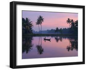 Dawn over the Backwaters, Near Alappuzha (Alleppey), Kerala, India, Asia-Stuart Black-Framed Photographic Print