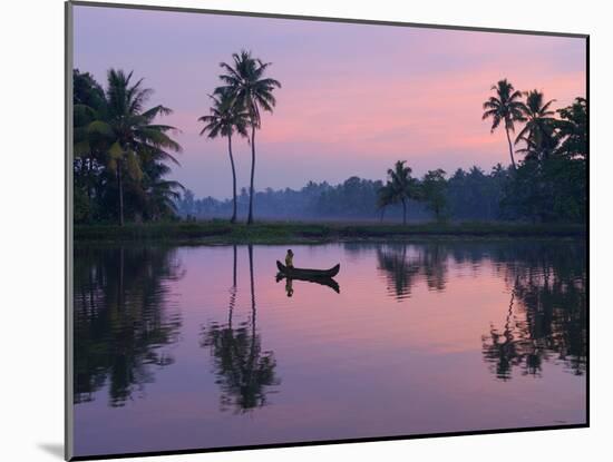 Dawn over the Backwaters, Near Alappuzha (Alleppey), Kerala, India, Asia-Stuart Black-Mounted Photographic Print