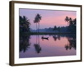 Dawn over the Backwaters, Near Alappuzha (Alleppey), Kerala, India, Asia-Stuart Black-Framed Photographic Print