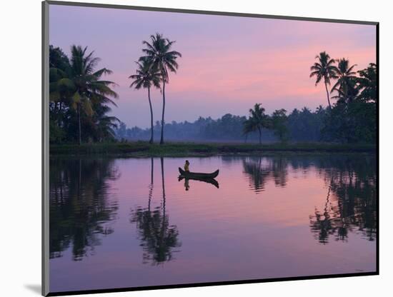 Dawn over the Backwaters, Near Alappuzha (Alleppey), Kerala, India, Asia-Stuart Black-Mounted Photographic Print