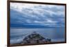 Dawn over the Breakwater at Wallis Sands SP in Rye, New Hampshire-Jerry & Marcy Monkman-Framed Photographic Print