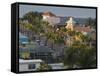 Dawn Over the Commercial District, Fort Myers Beach, Florida-Walter Bibikow-Framed Stretched Canvas