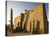 Dawn over the Impressive First Pylon of Luxor Temple, Egypt-Julian Love-Stretched Canvas