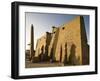 Dawn over the Impressive First Pylon of Luxor Temple, Egypt-Julian Love-Framed Photographic Print