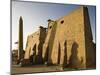 Dawn over the Impressive First Pylon of Luxor Temple, Egypt-Julian Love-Mounted Photographic Print