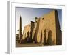 Dawn over the Impressive First Pylon of Luxor Temple, Egypt-Julian Love-Framed Photographic Print