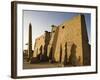 Dawn over the Impressive First Pylon of Luxor Temple, Egypt-Julian Love-Framed Photographic Print