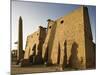 Dawn over the Impressive First Pylon of Luxor Temple, Egypt-Julian Love-Mounted Photographic Print