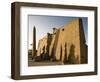 Dawn over the Impressive First Pylon of Luxor Temple, Egypt-Julian Love-Framed Photographic Print