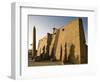 Dawn over the Impressive First Pylon of Luxor Temple, Egypt-Julian Love-Framed Photographic Print