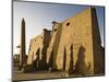 Dawn over the Impressive First Pylon of Luxor Temple, Egypt-Julian Love-Mounted Photographic Print