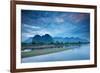 Dawn over the mountains and Nam Song River, Laos-David Noton-Framed Photographic Print