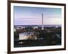 Dawn over the White House, Washington Monument, and Jefferson Memorial, Washington, D.C.-Carol Highsmith-Framed Art Print