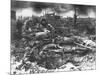 Dawn Rising on Muddy, Horrific Battlefield of Passchendaele as Soldiers Tend to the Dead During WWI-null-Mounted Photographic Print