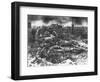 Dawn Rising on Muddy, Horrific Battlefield of Passchendaele as Soldiers Tend to the Dead During WWI-null-Framed Photographic Print